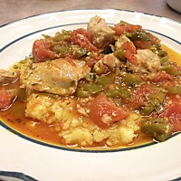 Chicken Cacciatore with Polenta